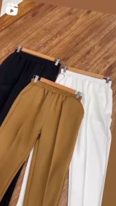 Celana Panjang Murah Wanita Remaja Jumbo Variasi Garis Depan - Dotty Pants Wanita Terbaru - Celana Panjang Putih Wanita Kekinian