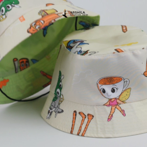 Topi Bucket Tali Anak Motif Abstrak Anomali Tungtung Sahur