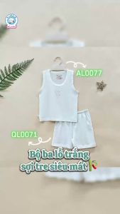 Áo 3 lỗ trắng Bamboo AL0077