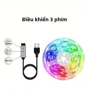 Đèn LED Dải RGB Thông Minh Sử Dụng Nguồn USB Đồng Bộ Nhạc Qua Ứng Dụng & Điều Khiển Từ Xa Tiết Kiệm Năng Lượng Chiếu Sáng Phòng Ngủ SMD5050