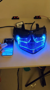 V2Z Racing PH III Click V2/V3 RGB 3D Dynamic LED Tail Light App Control 210 Dynamic Modes Color Selection Mode Switching Brightness Control