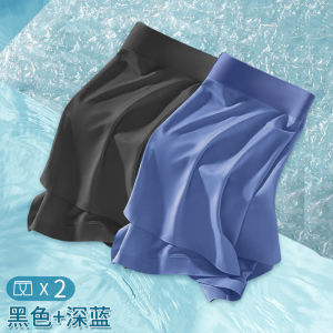 Ice Lụa Quần Lót Nam Liền Mạch Quần Đùi Boxer Quần Lót Chống Khuẩn Giữa Eo Thoải Mái Thời Trang Trẻ Trung Graphen Crotch Áo Khoác Ngoài