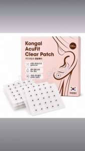 Kongal Acufit Bean Patch Clear 100 Pack Daily Transparent Ear Acupressure Patch Korean Yellow Clay Ball