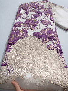 Kalume Lace Fabric African Brocade High Quality Design Nigerian Lace 2024 French Jacquard Lace For Party Lace Fabric F3838