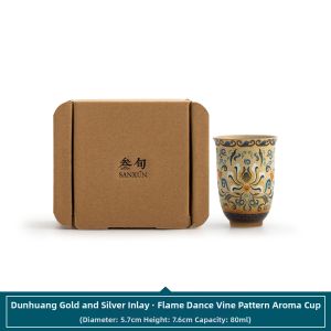 SANXUN | Dunhuang Gilt Filigree Pattern Aromatic Cup