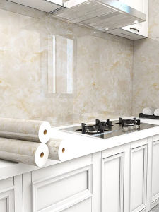 Kitchen Oil Resistant Stickers Thickened Ceramic Simulation Self Adhesive Waterproof Moisture Proof Wall Paper for Stove
