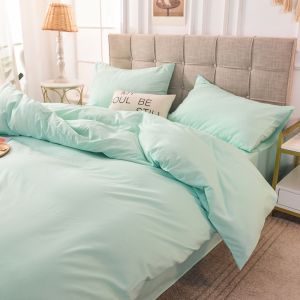Mint Green Modern Simple Bedding Set 3pc