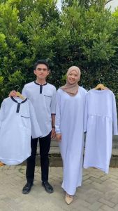 Baju Muslim Couple Keluarga Suami Istri Brisa Couple Kaus Katun Combed BO 24s M L XL XXL XXXL Couple Muslim Keluarga Dan Anak Lengan Panjang Lebaran Kekinian Terbaru