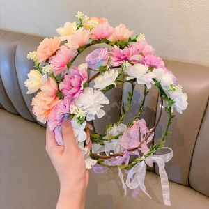 Flower Crowns Headband Girl Bridesmaid Flower Headpieces Hair Band