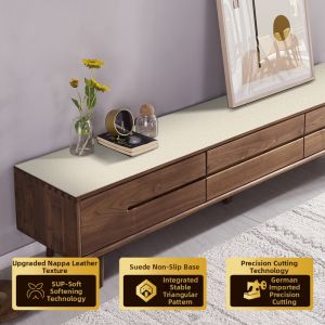 JIELEFAN | Waterproof Oil-Resistant Easy-Clean Table Mat for TV Stand and Dining Sideboard Long