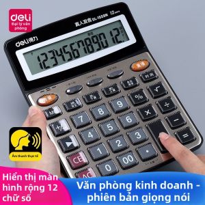 deli | Máy Tính Đặc Trưng Kế Toán Phím Lớn Chức Năng Giọng Nói