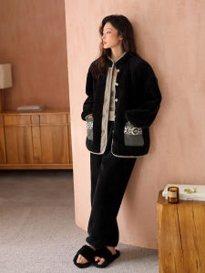 Flannel Thickened Fleece Loungewear Set