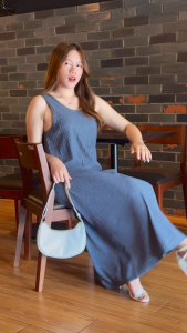 เดรสเที่ยวคาเฟ่ แม๊กซี่เดรส เดรสยาว เดรสใส่เที่ยว จะชิวหรือทางการได้หมดน้า ต้องมีติดตู้ เดรสสายเดี่ยว สไตล์เกาหลี Q6 Q29