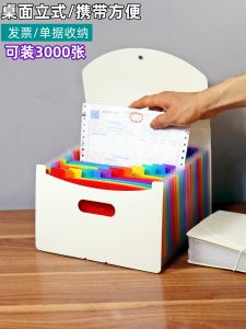 Large Capacity A5 Invoice Storage Folder Accordion Style Receipts Documents Organizer Tax Invoice Classification Pocket