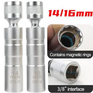 Spark Plug Socket Wrench Adapter 14/16mm Install Replace Repair Kit Leaf Spring Type Swivel Torque Magnetic Removal Gap Tool