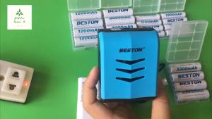 Combo Bộ Pin Sạc Beston C9001 Có Màn Hình LCD Tự Ngắt Khi Sạc Đầy Kèm 4 Viên Pin Sạc AA 3000mAh