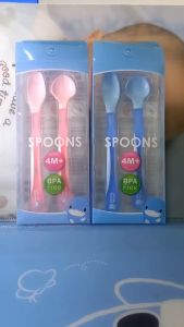 KU.KU Duckbill bộ 2 muỗng ăn dặm cho bé từ 4 tháng tuổi nhựa PP và TPR ku5439