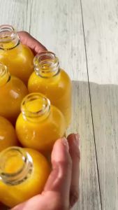 60ml Clear Glass Boston Bottle Set 12pcs with Lids and 3 Funnels for Juice Ginger Shot Whiskey Bath