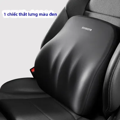 Bộ Tựa Đầu Bằng Mút Hoạt Tính Cho Ô Tô Kèm Gối Đỡ Cổ Và Đệm Hỗ Trợ Thắt Lưng - Phụ Kiện Gối Ngồi Cho Chuyến Đi Thoải Mái