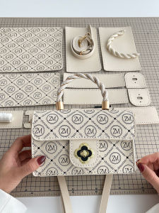 DIY Hand-Woven Bag Homemade Hand Sewing Material Bag for Girlfriend Advanced Texture Crossbody Small Square Bag Shoulder Bag