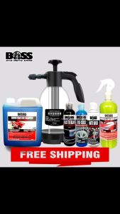 BOSS PROMO PACKAGE BACK TO BLACK MATTE SHIELD WATERLESS SPRAY TIRE GLAZE SNOW FOAM SHAMPOO