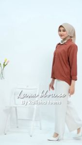 Baju Atasan Wanita Terbaru Luna Blouse Kemeja Polos Lady Crush Blouse Viral By Kalishaofficial