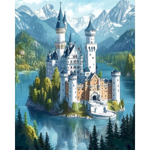 Oil Painting By Numbers Natural Scenery Number Drawing Canvas DIY Pictures By Numbers Home Decor