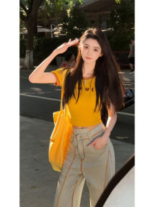 TIANANQI | Summer Fashion New Release Unique Design Short Sleeve with Wide Leg Pants 2PCS