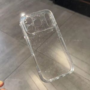 TAOYUNXI | INS Bling Glitter Transparent Phone Case For iPhone 18 Pro 15 14 17 16 13 Pro Max Duo 16e Air Clear Soft Shockproof Bumper Cover