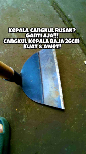 Cangkul Sawah Baja Asli Super Tajam Pacul Kebun Lebar 26cm Kuat Tani Teknik