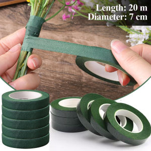 YESPERY Paper Tape Green Wrinkled Paper Bouquet 💐 DIY Handmade Material Wreath Floral Art Tape Childrens Handmade Material