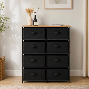Fabric Storage Organizer Rack Multi-Layer | Metal Frame Storage Shelf with Fabric Organizer | Home & Bedroom Storage Rack RK-SNJ763089-4
