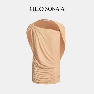 Cello Sonata | Asymmetric Twisted Ventilation Vest Cloak