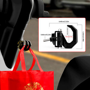 SEAMETAL Aluminum Alloy Motorcycle Luggage Helmet Double Hook Mount Motorbike Scooter Helmet Holder Bag Hook Hanger With Screw