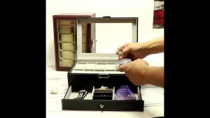 6/12 Grid Slots Jewelry organizer Watches Box Display Storage watch Box Case Leather Jewelry Case Organizer