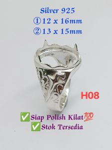 🇲🇾◆H08 ★Ring Casting ★Sarung Cincin Silver 925 ★①12x16mm②13x15mm ★±9.50gm ★Bingkai cincin Silver
