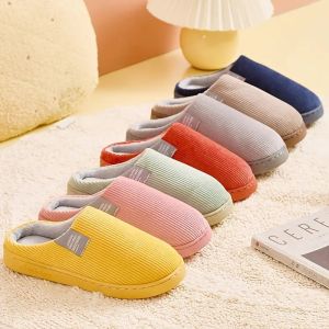 Womens Mens Thick Soft Bottom Home Slippers Household Plush Slippers Anti-slip Thermal Slippers Indoor Winter