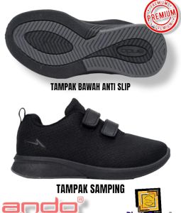 SEPATU ANDO HITAM UKURAN 32-36 PEREKAT