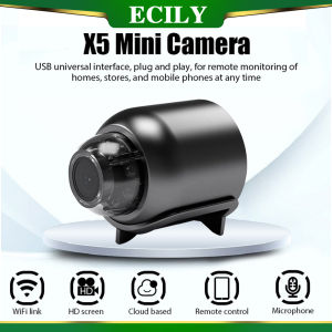 ECILY กล้องนิรภัยไร้สาย Suneye กล้อง WiFi Mini ECILY HD 1080P กล้อง X5ในร่มความปลอดภัยในบ้านมุมกว้างเคลื่อนไหวมองเห็นกลางคืนจอดูแลเด็กกล้อง IP
