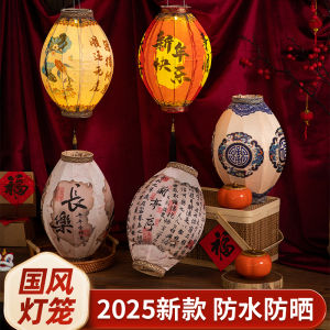 Olive Red Lanterns Pair Ancient Style for Living Room Courtyard Entrance New Year Spring Festival Hanging Decorations 2026 New Model