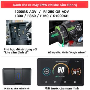 Hệ Thống Dẫn Đường Chống Nước Màn Hình 6 Inch Tích Hợp Android Auto Và Carplay Cho Xe Máy BMW XR M1000 R1200GS R1250GS S1000XR R1300GS