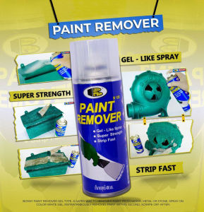 BOSNY B128 400ml Paint Remover Spray (Gel Type) Super Strength Penghilang Cat 脱漆剂