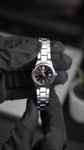 Jam Tangan Wanita Casio LTP-V002D-1B3 Quartz Watch Analog Black Dial Stainless Steel Strap