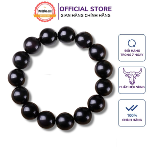 Vòng đeo tay sừng may mắn màu Đen nưa tự nhiên đẹp Vòng tay phong thủy  - Mỹ Nghệ Phương Chi