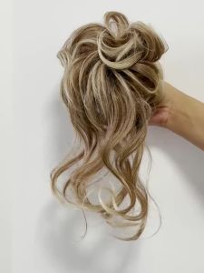 Mái Tóc Giả Búi Rối Tự Nhiên Kiểu Xoăn Nối Tóc Búi Cao Với Kẹp Càng Cua Dành Cho Nữ Và Bé Gái Chất Liệu Sợi Cao Cấp.