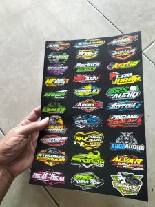 Stiker Logo Sound 1 Lembar Bahan cromo