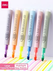 deli | Fluorescent Highlighter Pen Large Capacity Coarse Tip