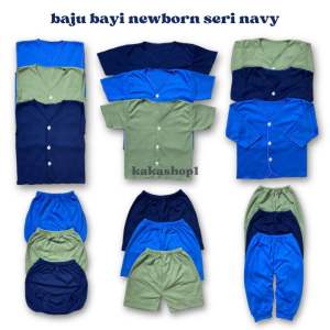 18pcs baju bayi baru lahir newborn 0-6 bulan termurah seri nevy panjang pendek kutung
