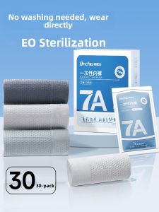 Large Size Disposable Underwear for Men Travel Flat Angle No Wash Independent Packaging Extra Large Size Antibacterial Polyester Fiber