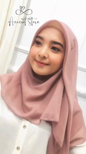 Hijab Segi Empat Paris Tasel Bordir Motif Pita / Kerudung Coquette Paris Pita / Kerudung Ribbon